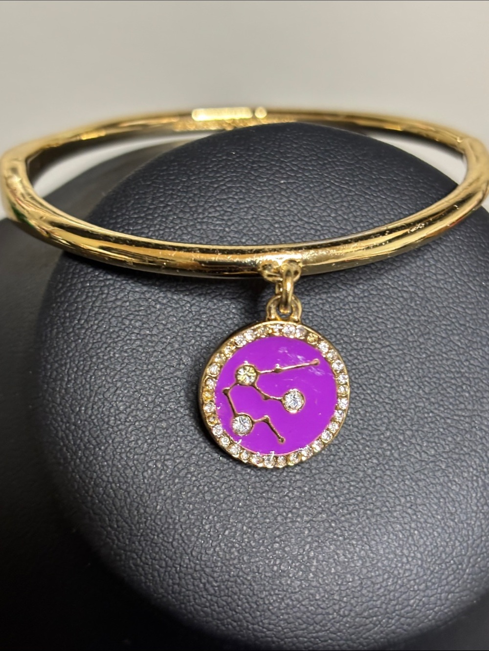 Kate spade Aquarius Horoscope She Connects The Dots Charm Gold Bangle Bracelet - Picture 2 of 9